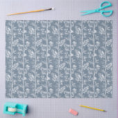 Stoffige Blauwe Wilde Bloem Silhouet Tuin Tissuepapier (Craft)