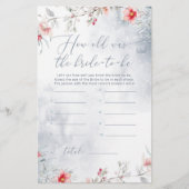 Stoffige blauwe winter Hoe oud was de bruid om wil (Voorkant)