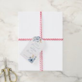 Stoffige Blauwe Zitplaatsen Gereserveerd voor moed Cadeaulabel (Met Touw)