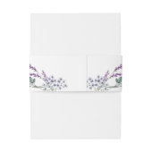 Stoffige Blauwgroen Blauwe Lavendel Wildflowers We Uitnodigingen Wikkel (Achterkant Voorbeeld)