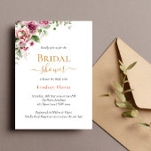 Stoffige Bloemblush Roze Elegant Goud Vrijgezellen Kaart