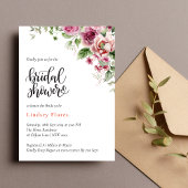 Stoffige Bloemblush Roze Groen Vrijgezellenfeest Kaart