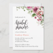 Stoffige Bloemblush Roze Groen Vrijgezellenfeest Kaart (Voorkant)