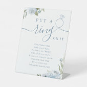 Stoffige bloemen bruiloftsspel reclamebord met voetstuk (Voorkant)