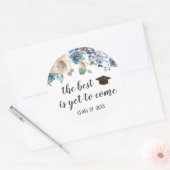 Stoffige bloemige afstudeerfavor sticker (Envelop)