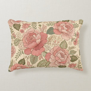 Stoffige Bloemige Muze - Stofrozen Salie Batik Sti Accent Kussen