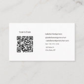 Stoffige Blush Roze Haarstylist QR Code Zakelijk Visitekaartje (Achterkant)
