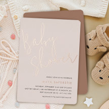 Stoffige Blush Taupe Minimalistische Script Baby S