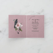 Stoffige Bourgogne Magnolia Bloesems en Vogels Bru (Binnen)