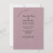 Stoffige Bourgogne Magnolia Bloesems en Vogels Bru Kaart (Achterkant)