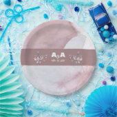 Stoffige Bourgogne Waterverf Papieren Bordje (Feest)