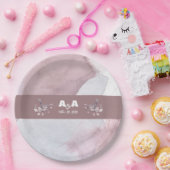 Stoffige Bourgogne Waterverf Papieren Bordje (Feest)