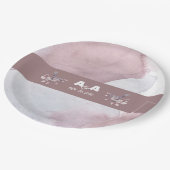 Stoffige Bourgogne Waterverf Papieren Bordje (Gekanteld)