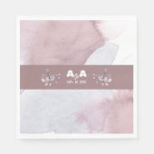 Stoffige Bourgogne Waterverf Servet (Voorkant)