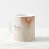 Stoffige bruine poeder chic koffiemok (Voorkant links)