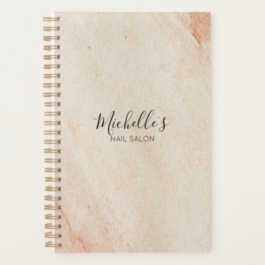 Stoffige bruine poeder chic planner (Voorkant)