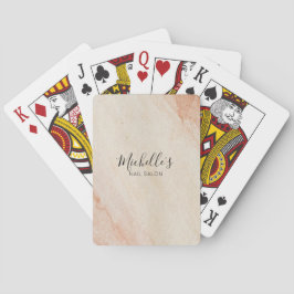 Stoffige bruine poeder chic pokerkaarten