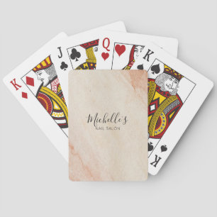 Stoffige bruine poeder chic pokerkaarten
