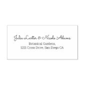 Stoffige Brunt Oranje Pioen Bloemen Herfst Bruilof Zelfinktende Stempel (Design)