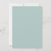 Stoffige Celadon Loofwerk Eucalyptus Bruiloft Kaart (Achterkant)
