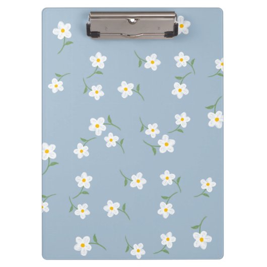 stoffige Daisy Bloemen Klembord (Voorkant)