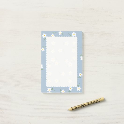 Stoffige Daisy Bloemige Plakbriefjes | Schattige B Post-it® Notes (Op bureau)