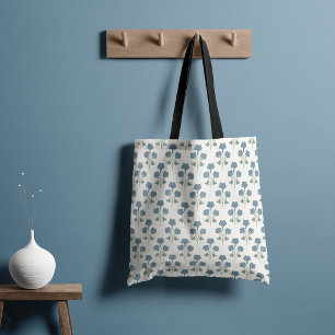 Stoffige Denim Kust Botanisch Tote Bag