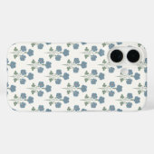 Stoffige Denim & Perzik Kust Botanisch Case-Mate iPhone Case (Achterkant (horizontaal))