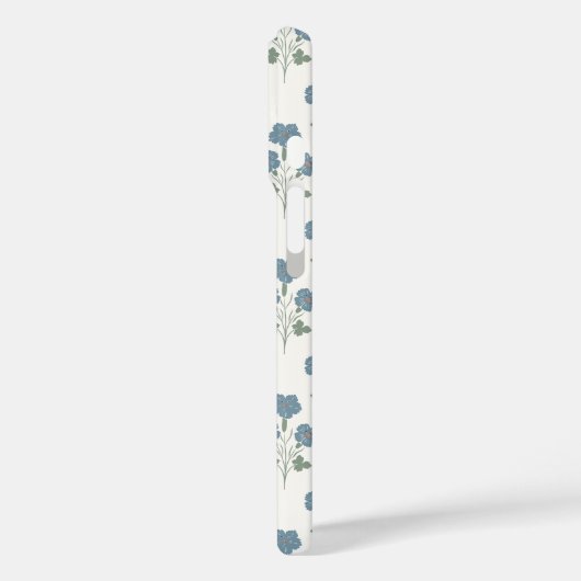 Stoffige Denim & Perzik Kust Botanisch Case-Mate iPhone Case (Achterkant / Links)