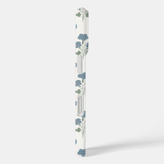 Stoffige Denim & Perzik Kust Botanisch Case-Mate iPhone Case (Achterkant / Rechts)