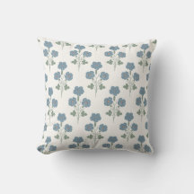 Stoffige denim & perzik weide bloemen