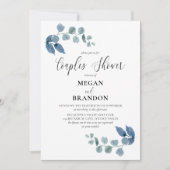 Stoffige Eucalyptus Eenvoudige Elegante Koppels Do Kaart (Voorkant)