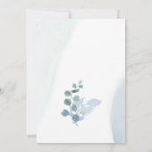 Stoffige Eucalyptus Elegant Groen Bruidsbrunch Kaart (Achterkant)