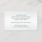 Stoffige Eucalyptus Elegante bruiloft accommodatie Informatiekaartje (Achterkant)