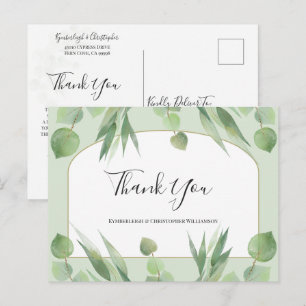 Stoffige Groene Boho Geometrische Boog Bruiloft Be Briefkaart