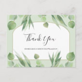 Stoffige groene boho geometrische boog bruiloft be briefkaart (Voorkant)