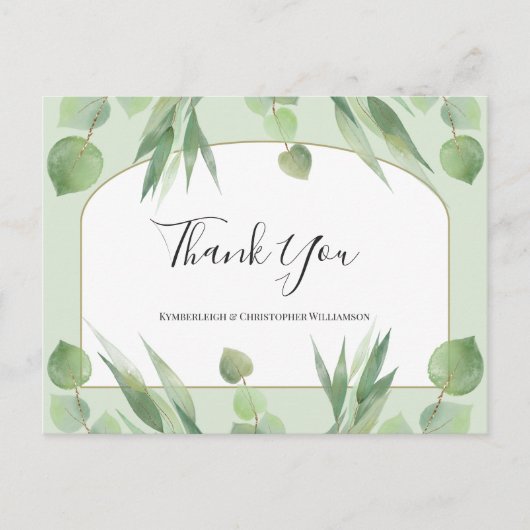 Stoffige groene boho geometrische boog bruiloft da briefkaart (Voorkant)