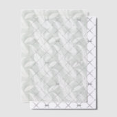 Stoffige groene en witte veren Vellum Overlay Vellum Uitnodigingen (Offset (Uitnodiging))