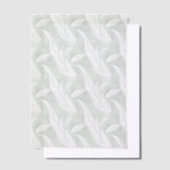 Stoffige groene en witte veren Vellum Overlay Vellum Uitnodigingen (Offset)