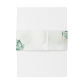 stoffige groene goudbruine eucalyptusbruinbruiloft uitnodigingen wikkel (Achterkant Voorbeeld)