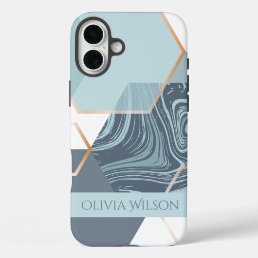 stoffige groene marmer aanpasbare gepersonaliseerd Case-Mate iPhone case (Achterkant)