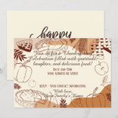 Stoffige Herfst Thanksgiving Rustiek Elegant Kaart (Voorkant / Achterkant)