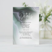 Stoffige Jade Saliegroen Violette Agaat Details Kaart (Staand voorkant)