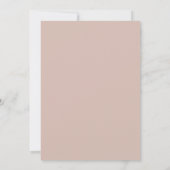 Stoffige Koraal Geschilderde Bruiloft Kaart (Achterkant)
