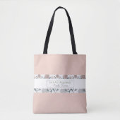 Stoffige Koraal Met Bloemrand Doula Promotie Tote Bag (Voorkant)