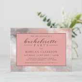 Stoffige Koraal Moderne Abstracte Meisjesuitnodigi Kaart (Staand voorkant)