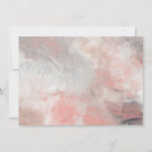 Stoffige Koraal Moderne Abstracte Meisjesuitnodigi Kaart (Achterkant)