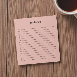 Stoffige Koraal Takenlijst Minimalistisch Leraar E Notitieblok