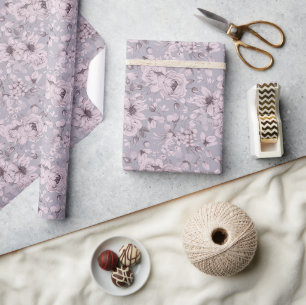 Stoffige lavendel bloemen cadeaupapier