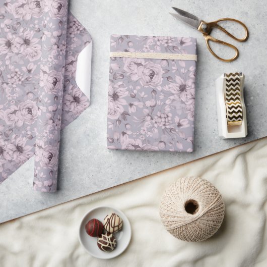 Stoffige lavendel bloemen cadeaupapier (Crafts)